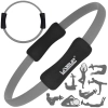 Anel de Pilates Treino Fisioterapia Arco Fortalecedor Cinza Circulo Magico Exercicios Fitness Yoga