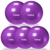 Kit com 5 Bolas Suas de 55 Cm para Pilates e Yoga Cor Roxa