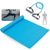 Kit Colchonete em Eva Tapete Yoga 1,73m + Extensor El�stico Azul Tens�o Forte Pilates Exercicios
