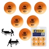 Bolinha de Ping Pong Tnis de Mesa 4 Cm Laranja 6 Unidades