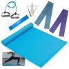 Kit Colchonete + Extensor com Ala Forte + 2 Faixas Elsticas Mdia e Forte + Mini Band Forte Treino