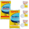 Kit 3 Pastilhas de Cloro + Elevador de Ph Granulado Barrilha 2 Kg + Elevador de Alcalinidade 2 Kg
