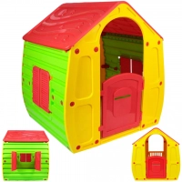 Casa Infantil de Brinquedo Plástica com Portas e Janelas Colorida