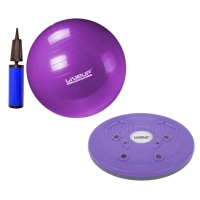 Kit Bola Suia 55 Cm + Bomba + Disco Magnetic Trimmer 25cm Yoga e Pilates