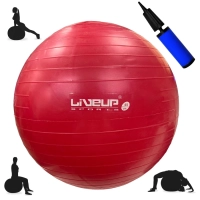 Bola Sua 45cm Liveup + Bomba 7mm Pilates Yoga Ginstica Exerccios Funcionais Alongamento Treino