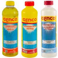 Kit Tratamento para Piscina Elevador de Ph (ph+) + Clarificante + Redutor de Ph e Alcalinidade (ph-)