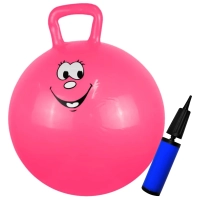 Brinquedo Bola Pula Pula Infantil com Ala 60 Cm Rosa + Mini Bomba Manual