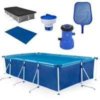 Kit Piscina 5000 L Premium + Capa, Forro + Filtro 110v 3028 L/H Bel + Clorador + Peneira