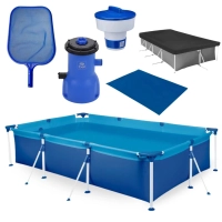 Kit Piscina 3700 Lts em Ao + Filtro 110v 2006 L/H Bel + Peneira + Flutuador + Capa + Forro