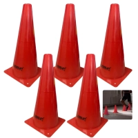 Kit 5 Cones de Agilidade para Demarcao com 28 Cm Vermelho Liveup Sports