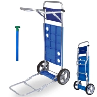 Kit Carrinho de Praia com Avano para Caixa Trmica + Saca Areia Colorido