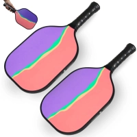 Kit 2 Raquetes para Pickleball Art Bel Esporte Pretas em Fibra de Vidro com Bordas de Proteção