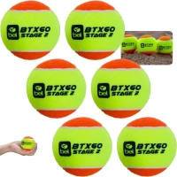 Kit 6 Bolas de Beach Tennis Bolinhas Tenis de Praia Stage 2 Btx 60 Esporte Treino de Areia Bel