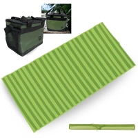 Kit Esteira de Praia 1,80 M Listras Verde + Bolsa Termica Aruba 13,5 Lts Colorida com Ala