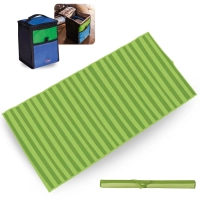 Kit Esteira de Praia 1,80 M Listras Verde + Bolsa Termica 5 Lts Compacta e Portatil Passeio Parque