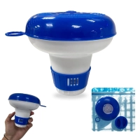 Mini Clorador Flutuante para Pastilhas com Regulagem para Limpeza e Manuteno de Piscinas