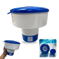 Clorador Flutuante Grande para Pastilhas com Regulagem para Limpeza e Manuteno de Piscinas
