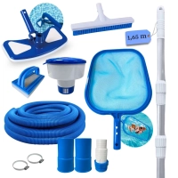 Kit Limpeza Piscina Haste 1,65 M+ Mangueira 6 M 38 Mm + Flutuador+ Aspirador+ Escovas + Peneira
