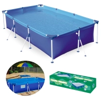 Piscina 3700 Litros Mor Retangular Estruturada em Ao Premium