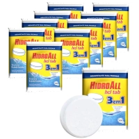10 Pastilhas de Cloro Estabilizado 200g 3 em 1 Hidroall
