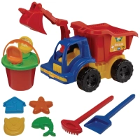 Kit Brinquedo Praia Caminho Truck Balde, Pazinhas, Forminhas