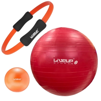 Kit Pilates Arco Flexvel + Overball 25cm + Bola Sua 45cm Yoga Treino Funcional Academia