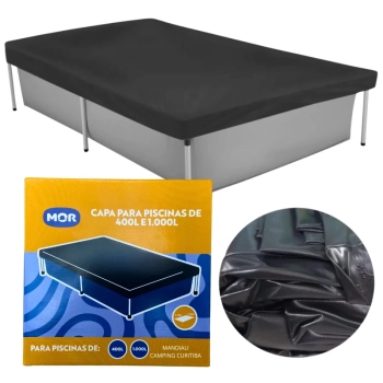 Kit Piscina Infantil 400 Litros Estrutural com Capa, Forro e Kit Reparo Mor
