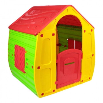 Casa Infantil de Brinquedo Plstica com Portas e Janelas Colorida