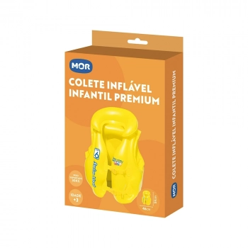 Kit com 2 Coletes Inflvel Infantil Premium para Criana de 3 a 6 Anos Amarelo