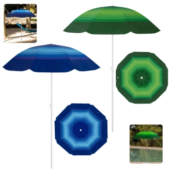 Kit Dois Guarda Sois Praia Fps 70 1,50 M Fashion Cores Sortidas Piscina Acampamento Jardim Parque