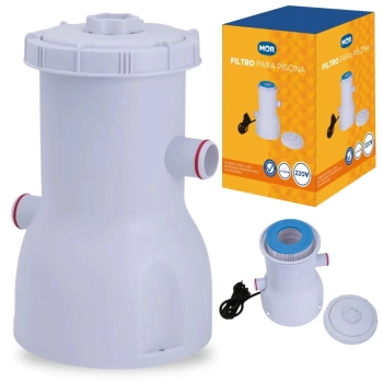 Kit Piscina 7600 L + Forro + Capa + Filtro 220v 2.200 L/H+ Cloro + Peneira + Flutuador