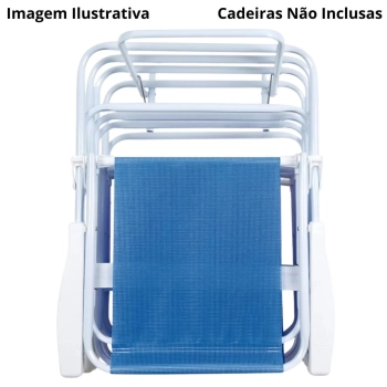 Suporte de Parede para Pendurar At 7 Cadeiras de Praia Ou Acessrios em Ao