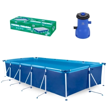 Kit Piscina 7600 Litros Premium + Bomba Filtrante 110v 3028 L/H Bel