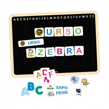 Kit Quebra Cabea Conte Ate 10 + Quadro da Alfabetizao com Letras e Figuras