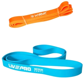 Kit Faixas Elstica Super Band Intensidade Mdia + Leve Liveup