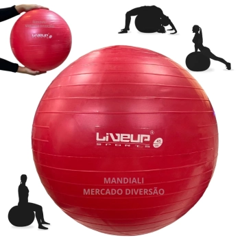 Kit Pilates com 3 Bolas Suas Tamanhos 45 Cm + 55 Cm + 65 Cm Liveup