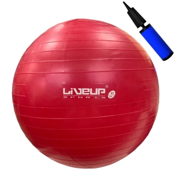 Bola Sua 45cm Liveup + Bomba 7mm Pilates Yoga Ginstica Exerccios Funcionais Alongamento Treino