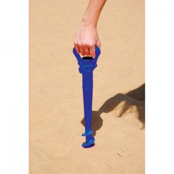 Kit Guarda Sol Azul Escuro + Caixa 18 Litros Mor + Saca Areia Mor