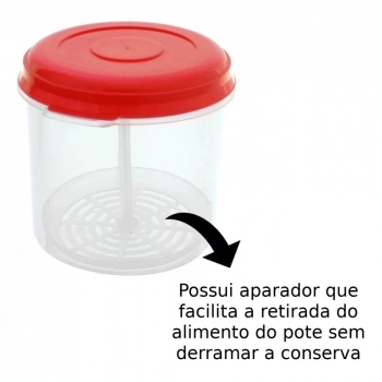 Kit Tabua de Carne com Petisqueira + Porta Conserva Vermelho