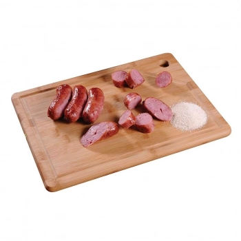 Tabua de Carne Corte 35 X 25 Cm + Conjunto Churrasco 3 Peas