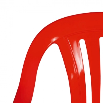 Kit 8 Cadeiras em Plstico Vermelha Suporta At 182 Kg Mor