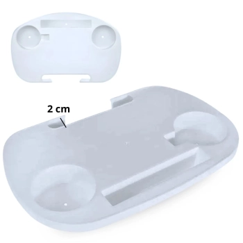 Mesa Porttil Lateral para Cadeira de Praia com Porta Copos Branco Bel