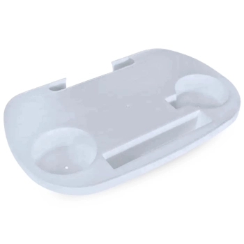 Mesa Porttil Lateral para Cadeira de Praia com Porta Copos Branco Bel