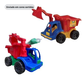 Kit Cadeira de Praia Infantil + Caminho Truck com Baldinho Brinquedo de Areia