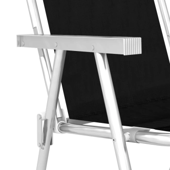 Cadeira de Praia Alumnio Mor Alta Conforto Sannet Preta