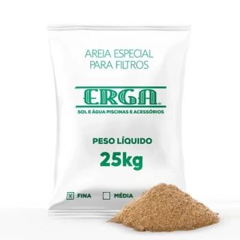 Kit 50kg Areia Especial para Filtro de Piscina e Poo Artesiano Erga Tamanho Fina