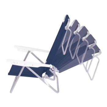 2 Cadeiras de Praia Reclin�vel em Alum�nio Summer Azul