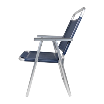 3 Cadeiras de Praia Dobrvel Alta em Alumnio Oversize Azul
