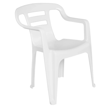 4 Cadeiras Poltrona de Plastico Suporta At 154kg Flow Branca
