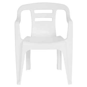 8 Cadeiras Poltrona de Plastico Suporta At 154kg Flow Branca